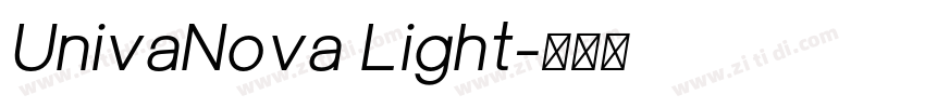 UnivaNova Light字体转换